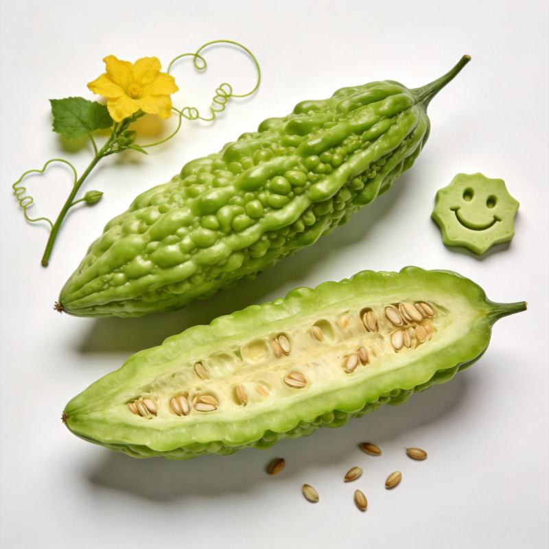 苦瓜与笑脸图片