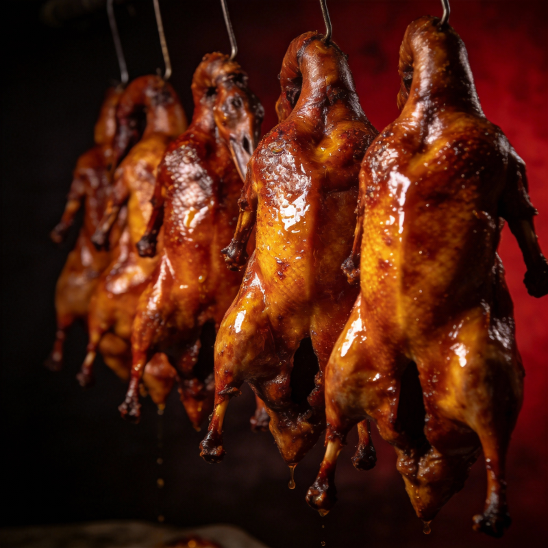 烤鸭悬挂诱人图片