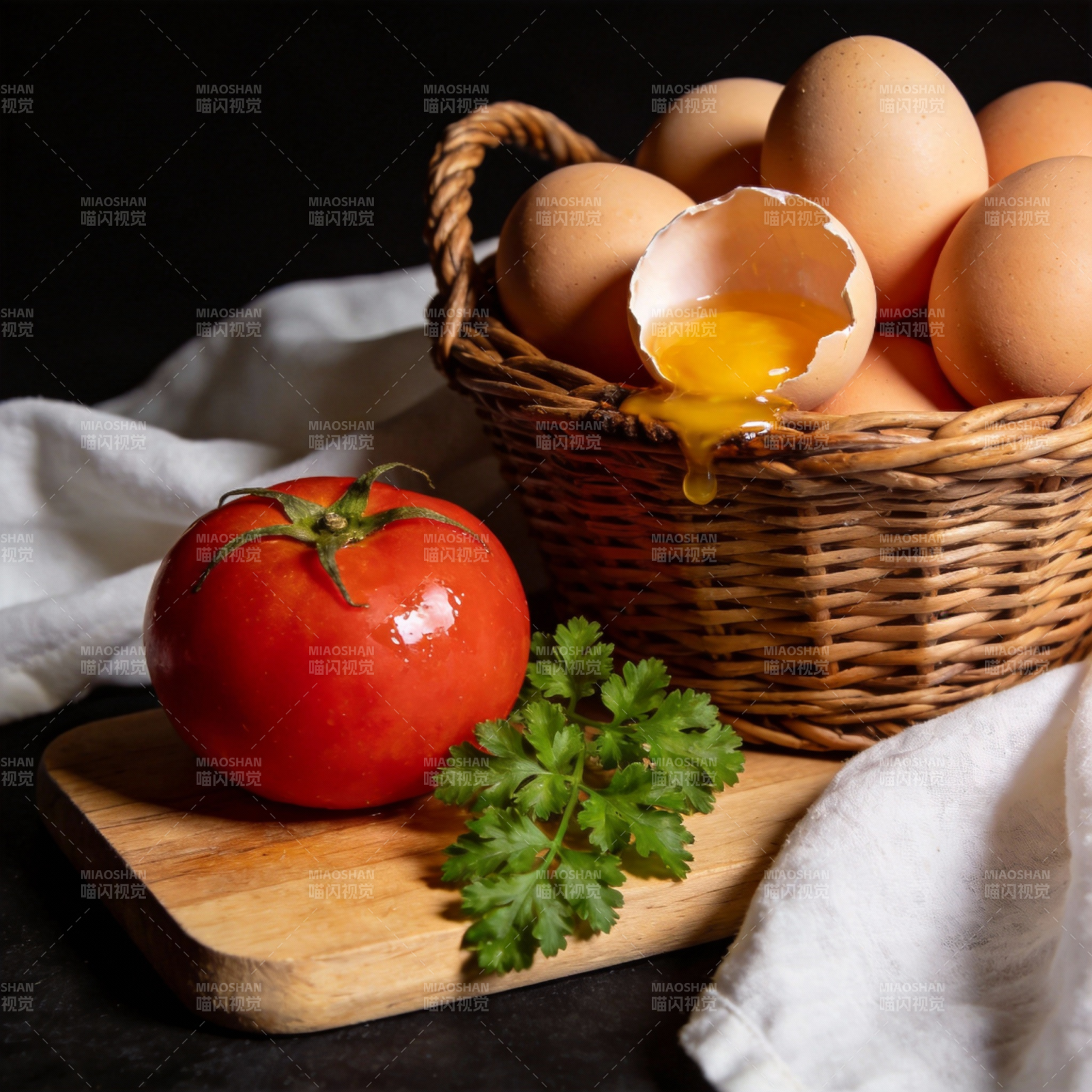 番茄蛋与香菜图片