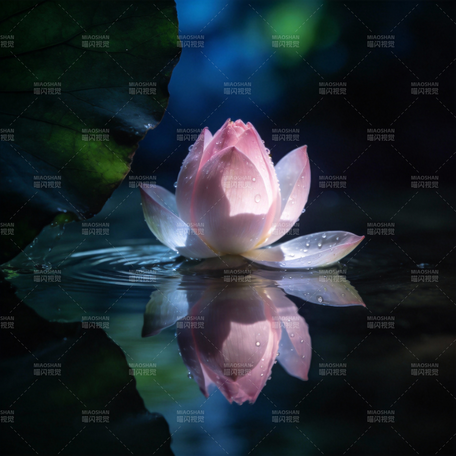 莲影水光图片
