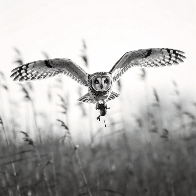 夜鹰捕猎瞬间图片