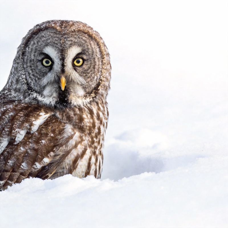 雪地猫头鹰图片