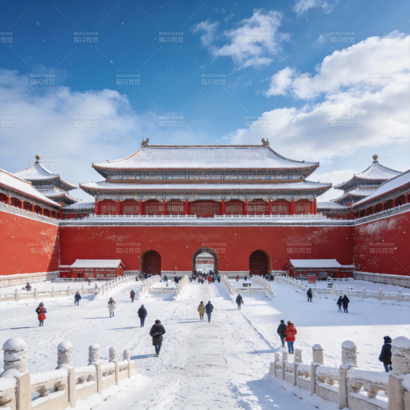 雪覆紫禁城图片