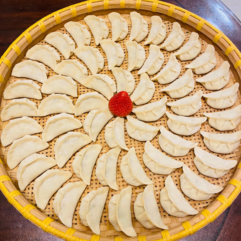 花式饺子盘图片