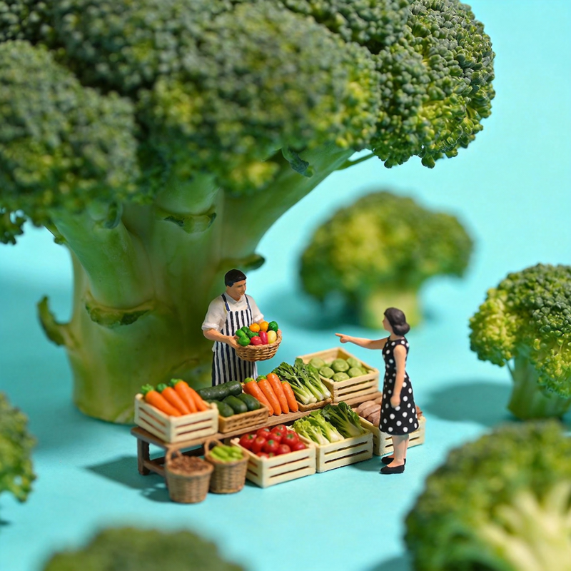 微型菜市场图片