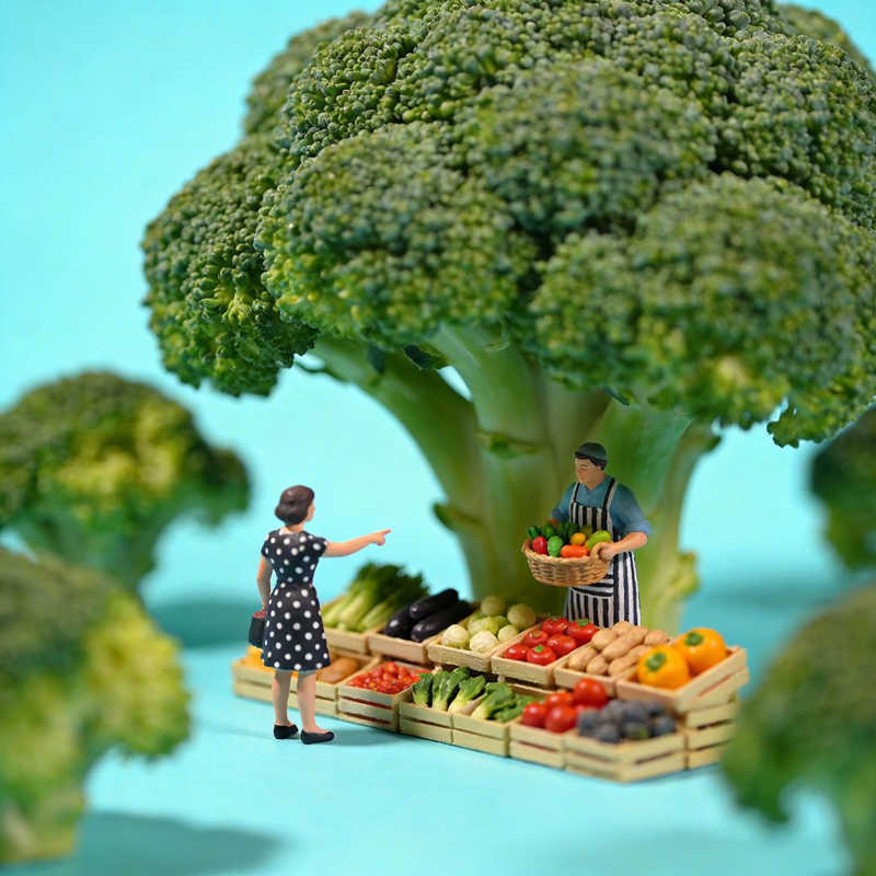 微型菜市场图片