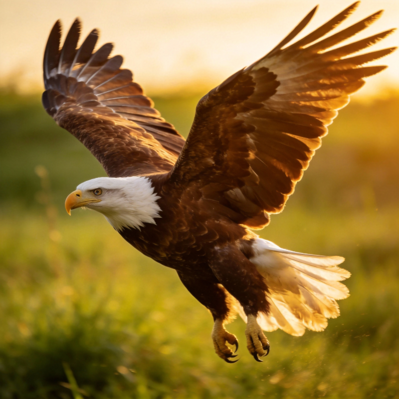 雄鹰翱翔天际图片