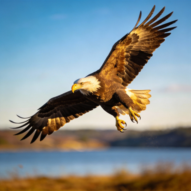 雄鹰翱翔蓝天图片