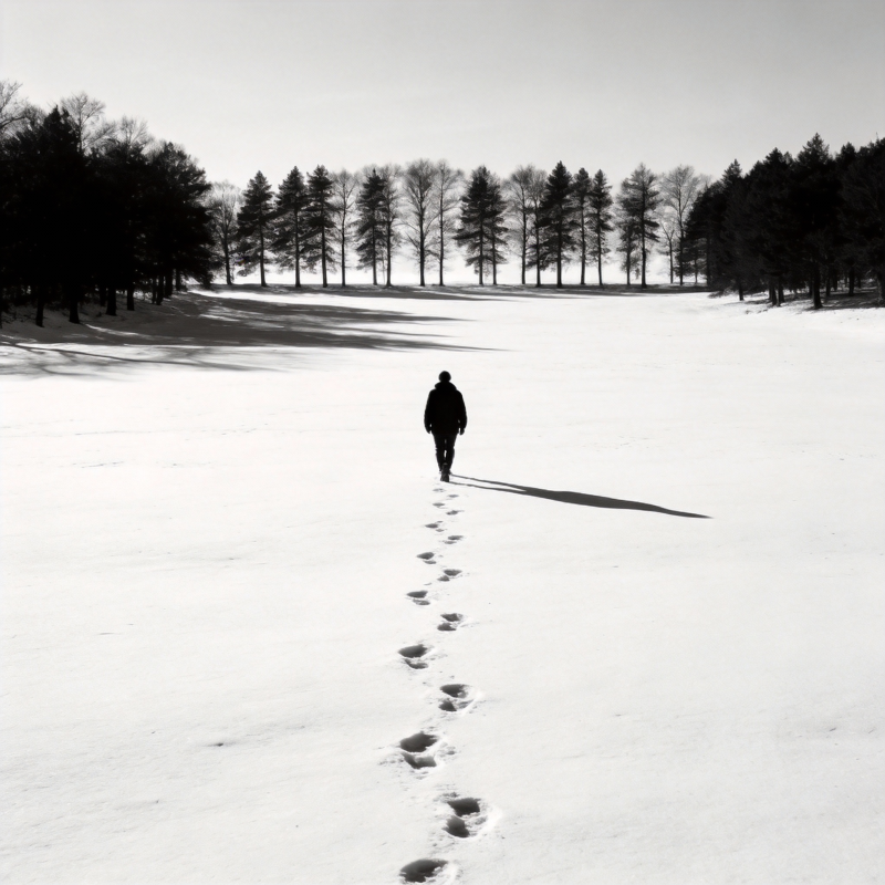雪原独行图片