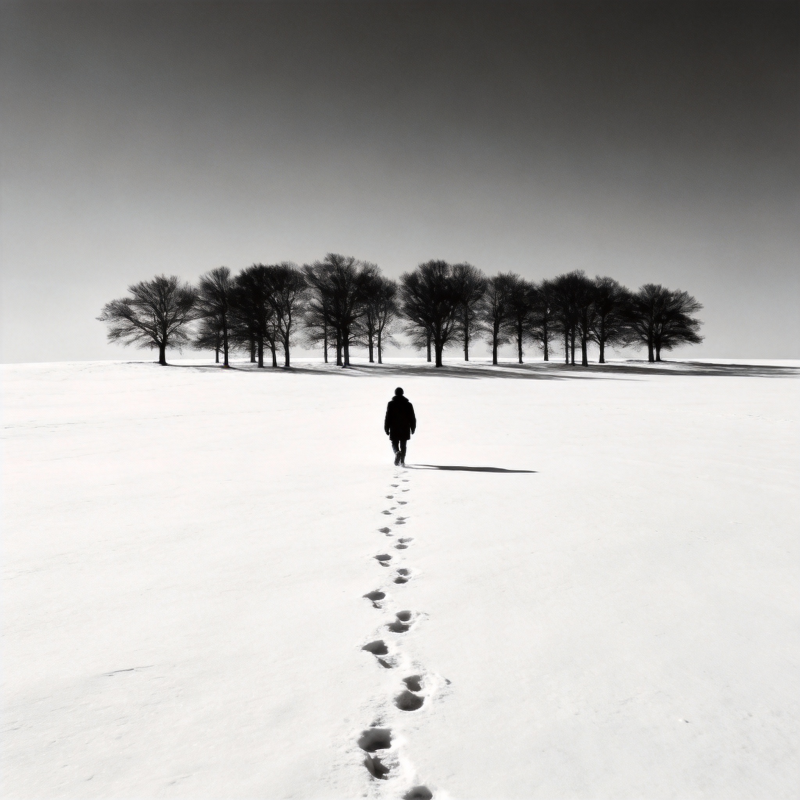 雪原独行图片