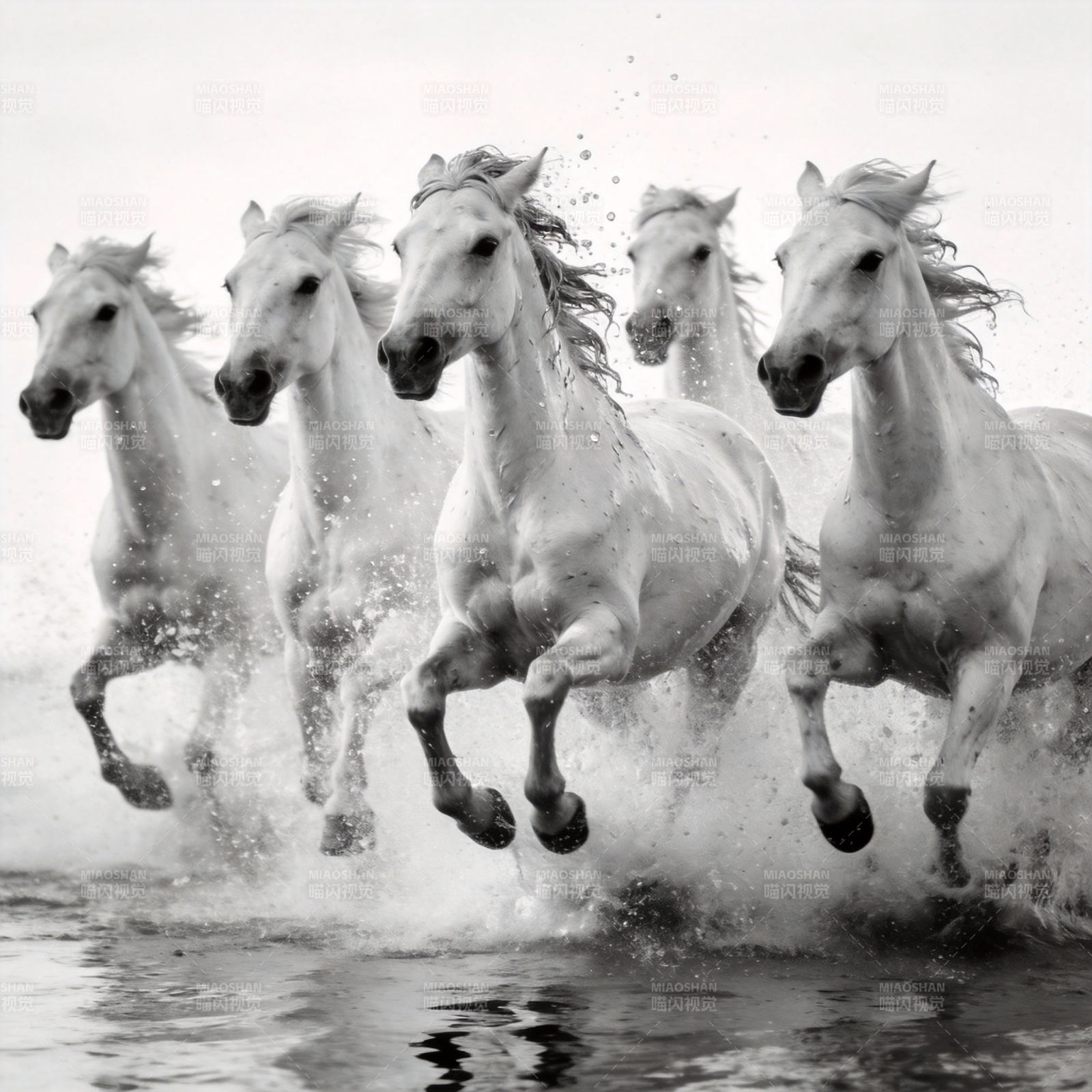 奔马踏浪图片