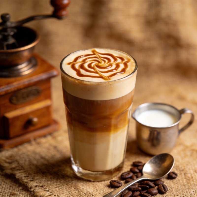 焦糖拿铁艺术图片