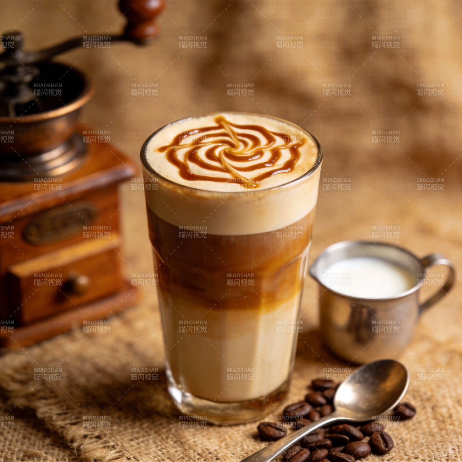 焦糖拿铁艺术图片