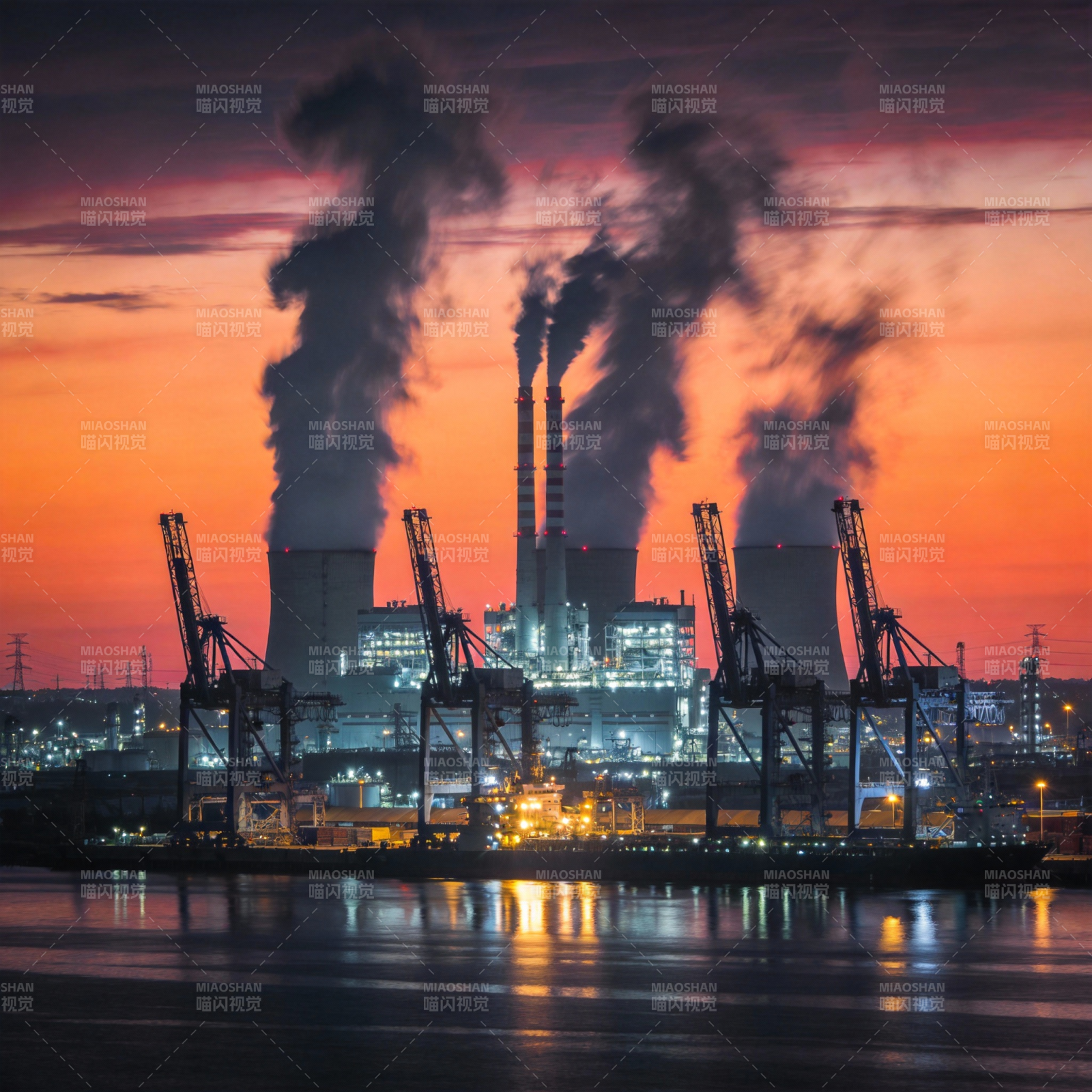 工业黄昏图片