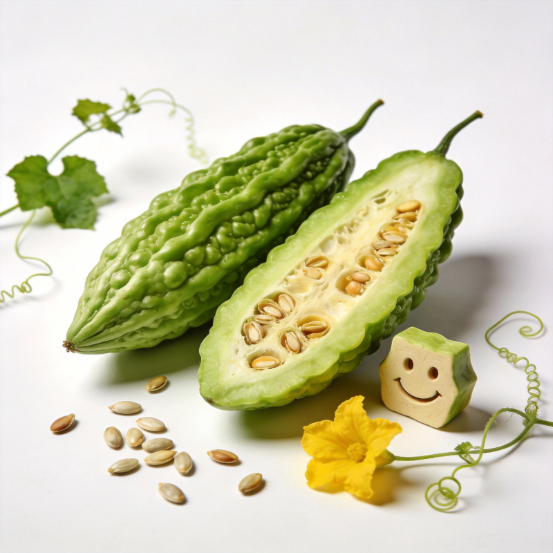 苦瓜切片与笑脸图片