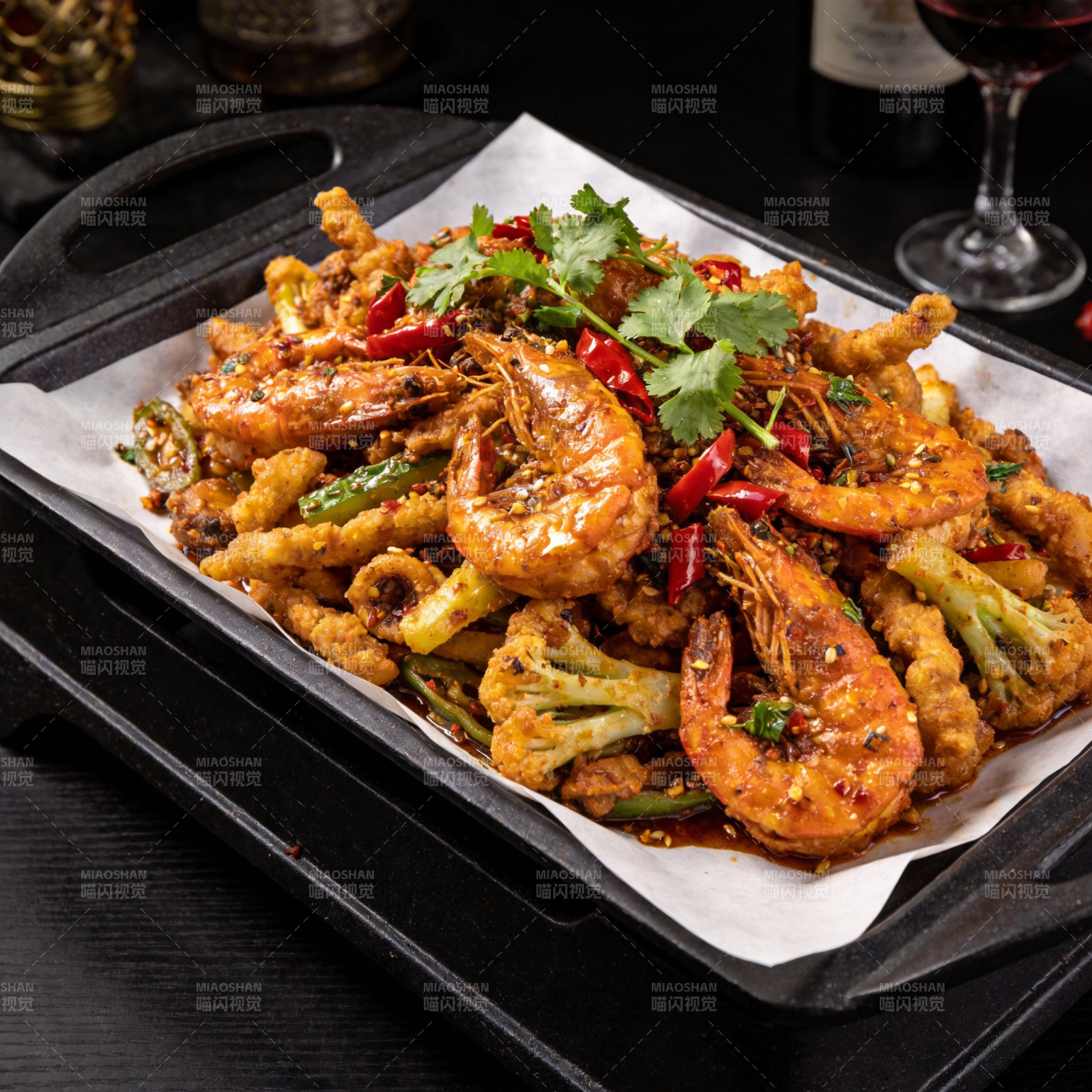 香辣海鲜拼盘图片