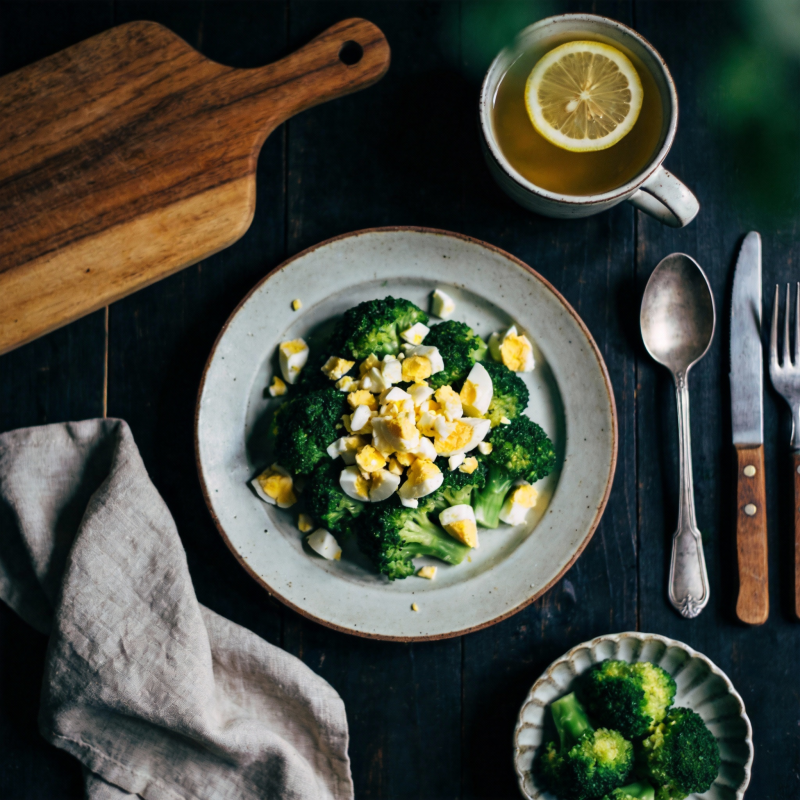 西兰花蛋沙拉图片