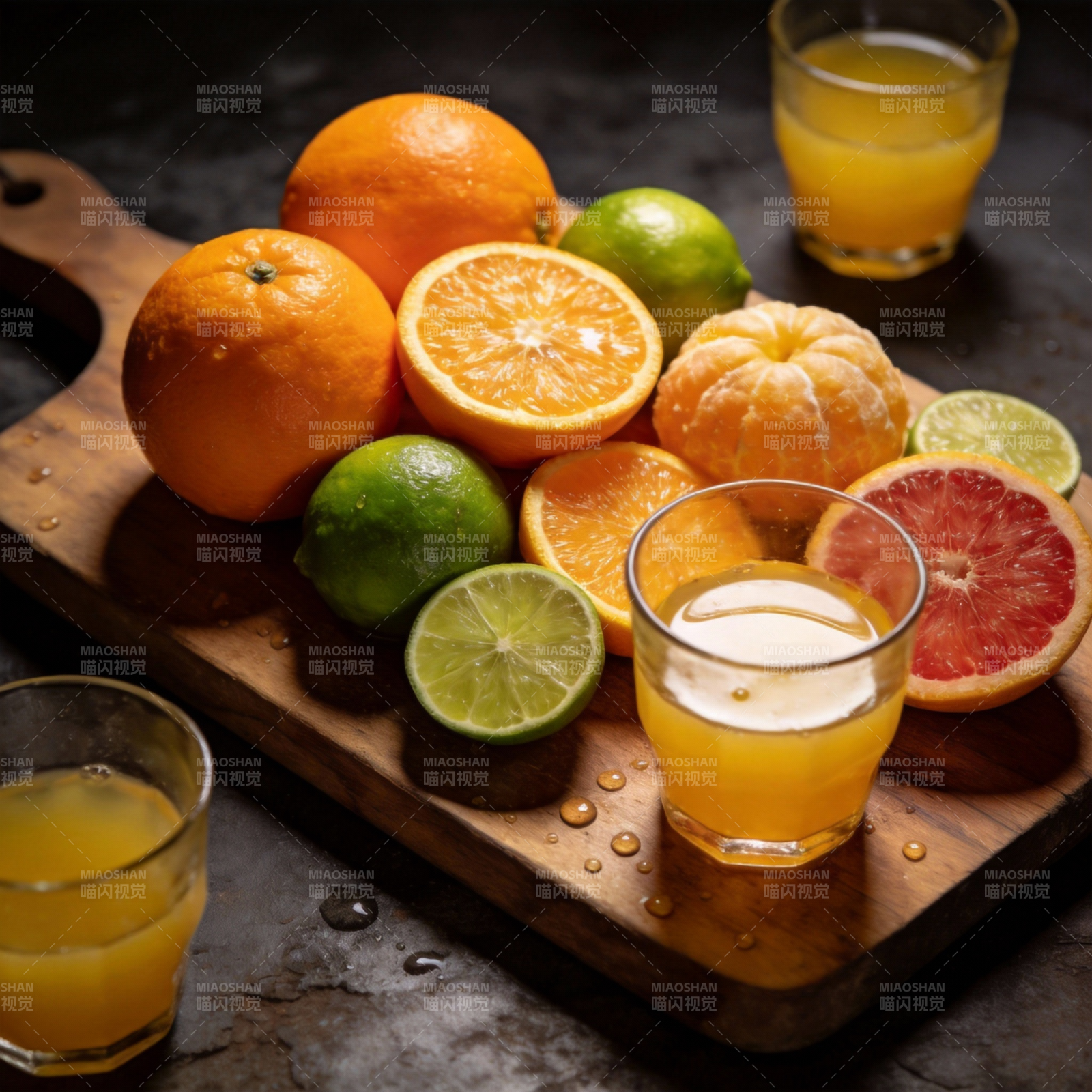 柑橘鲜榨果汁图片