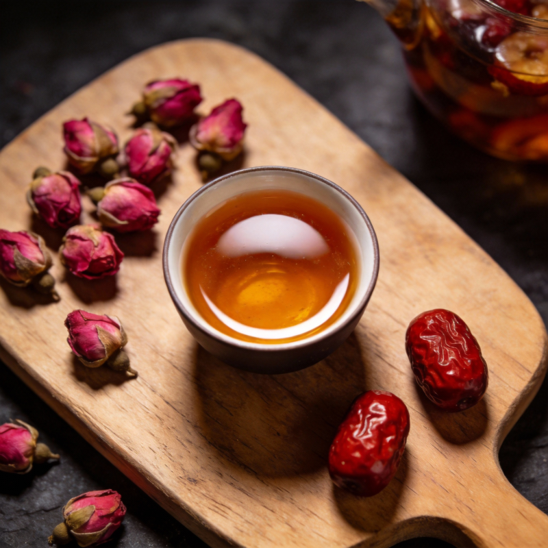 玫瑰红枣茶图片
