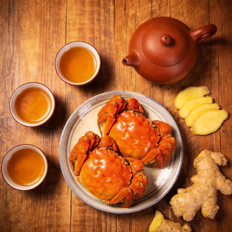 蟹宴茶香图片
