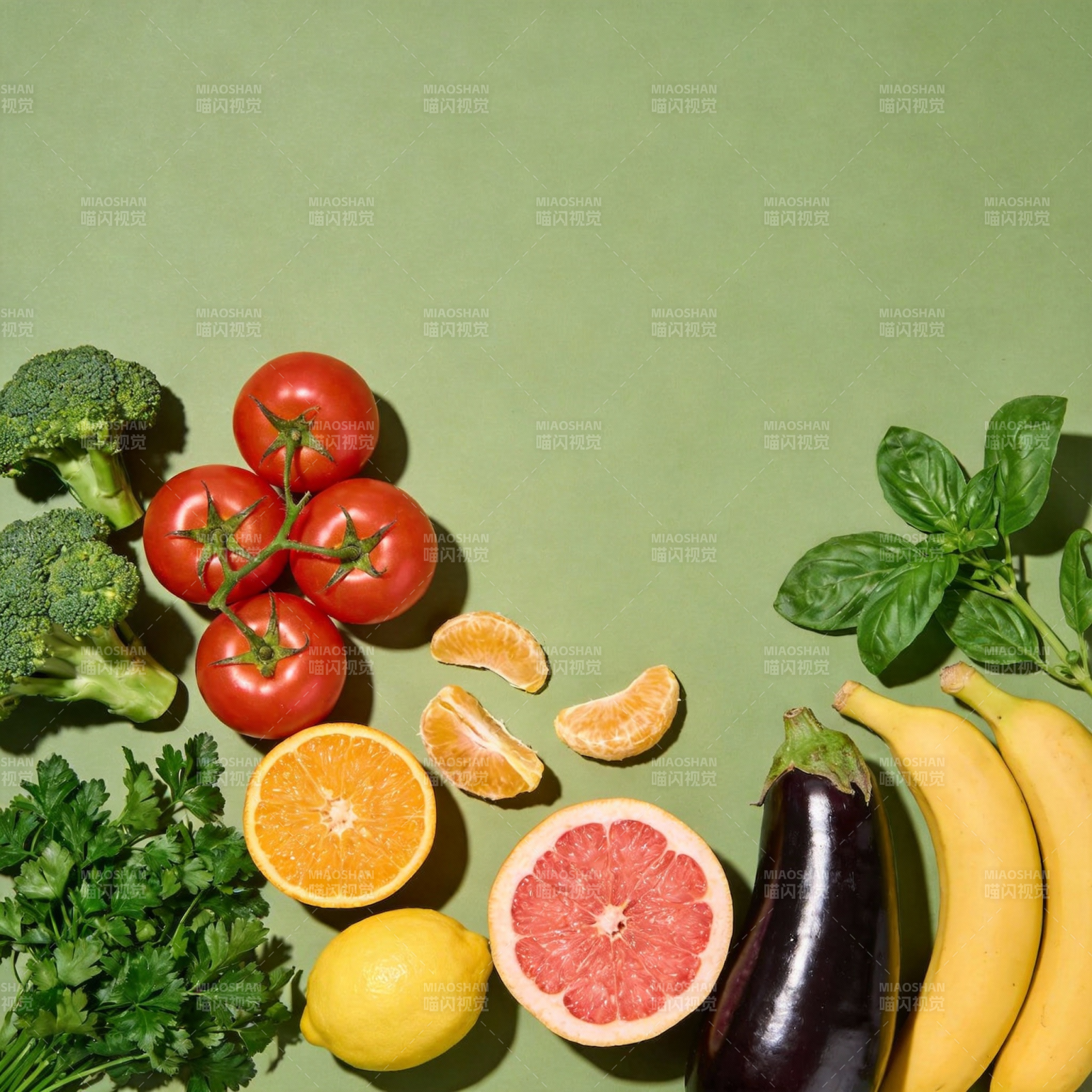 新鲜蔬果拼盘图片
