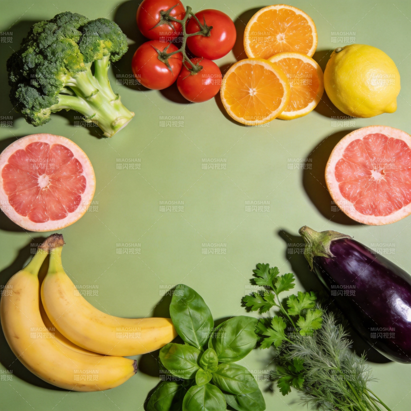 新鲜蔬果拼盘图片