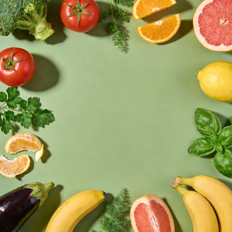 新鲜蔬果环绕图片