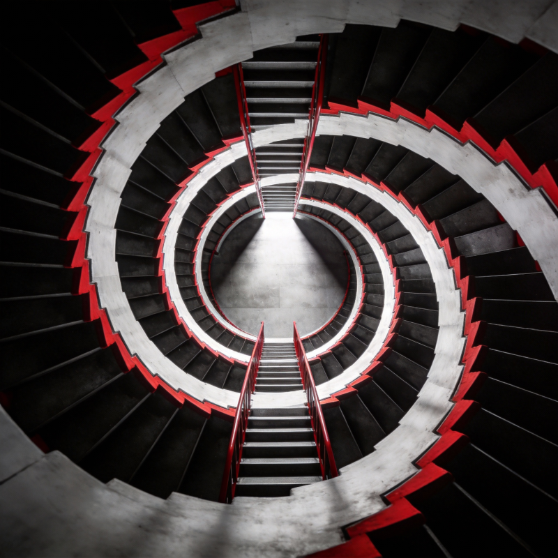 螺旋阶梯的视觉奇观图片