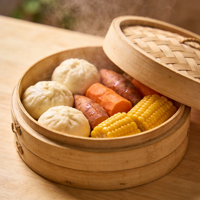 蒸笼美食 热气腾腾图片