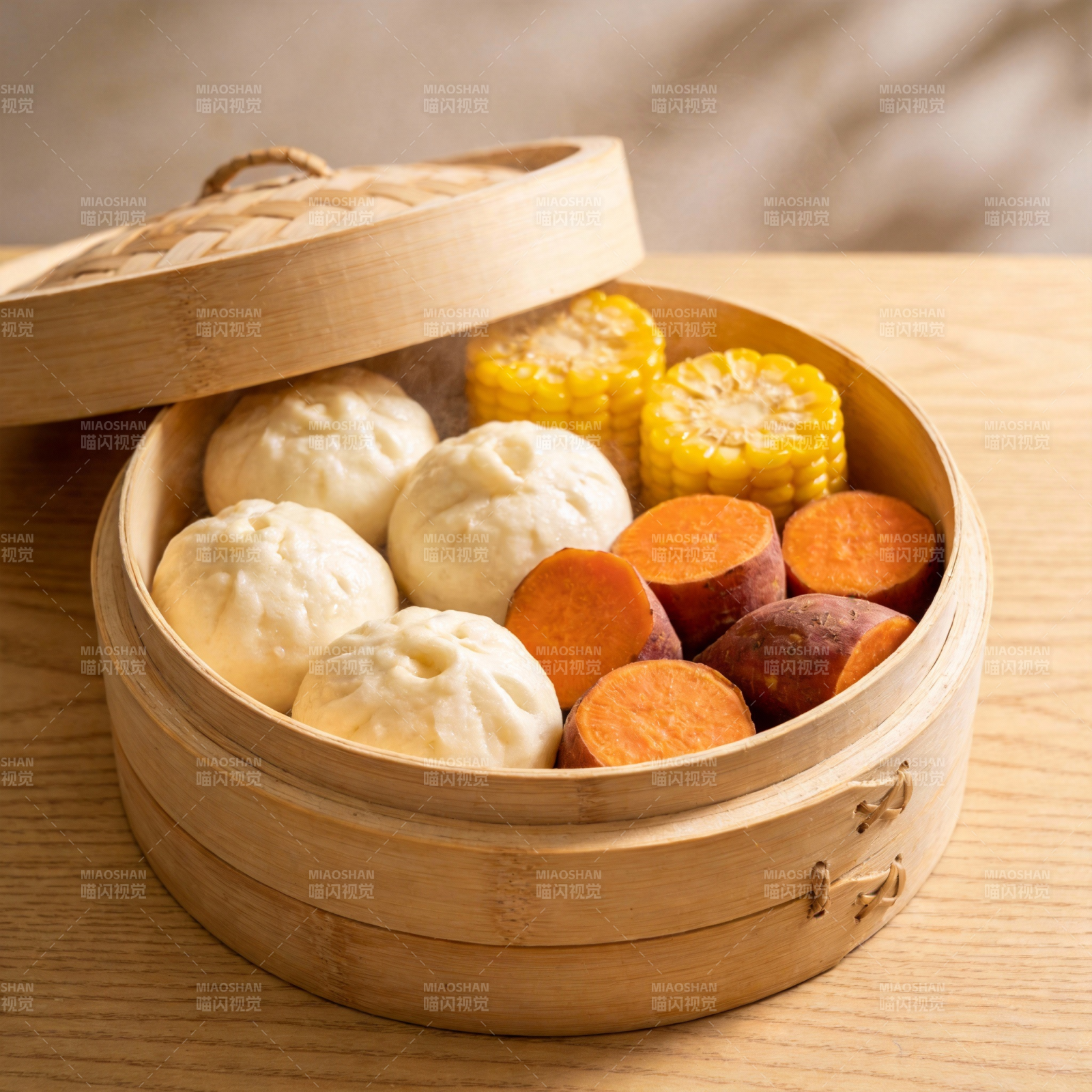 蒸笼美食拼盘图片