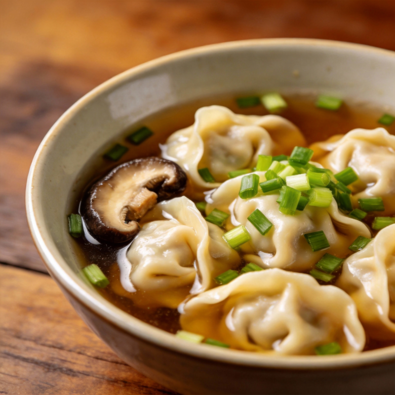 鲜美馄饨汤图片