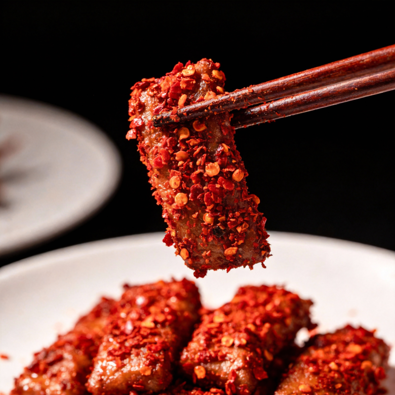 辣味肉串特写图片