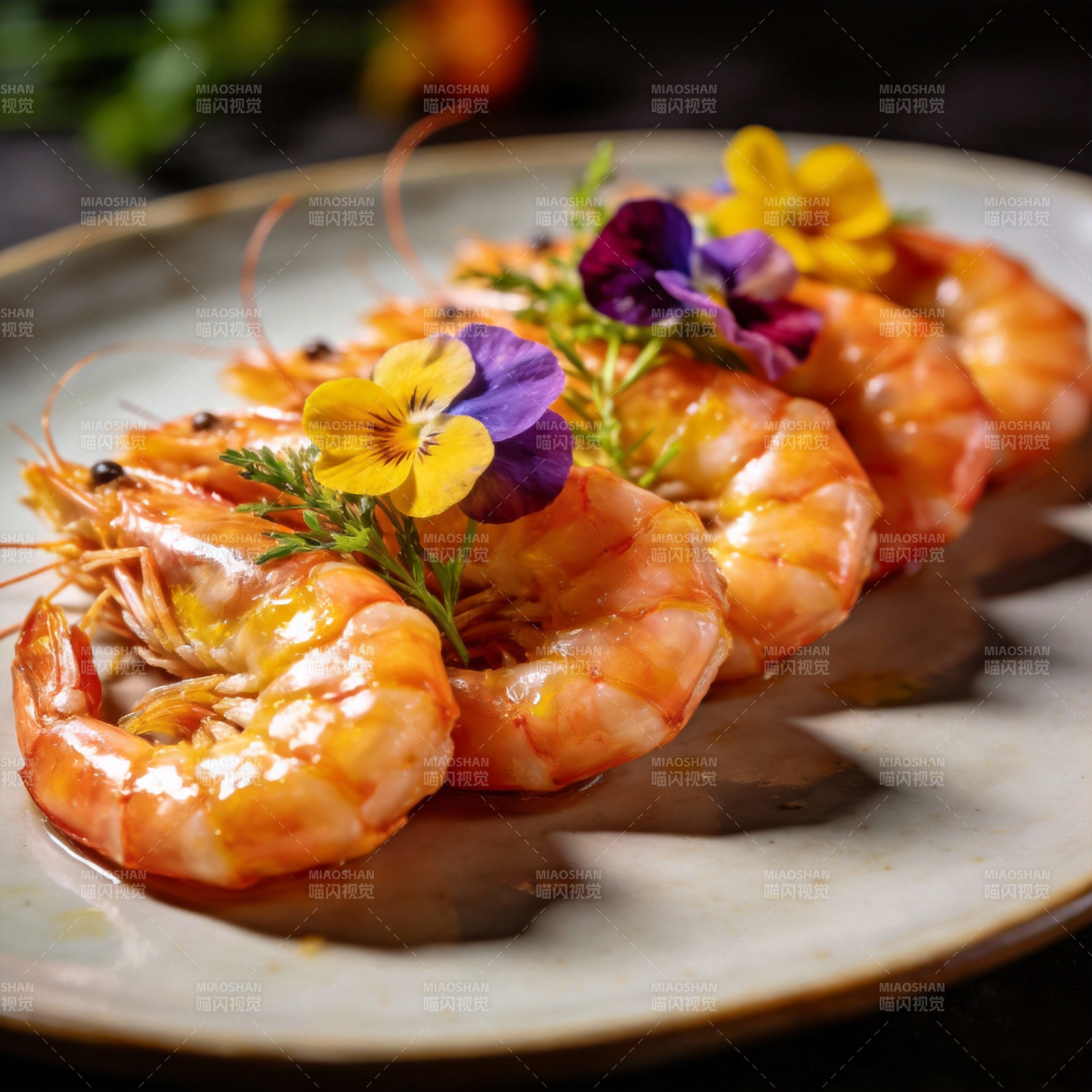 花饰虾仁图片
