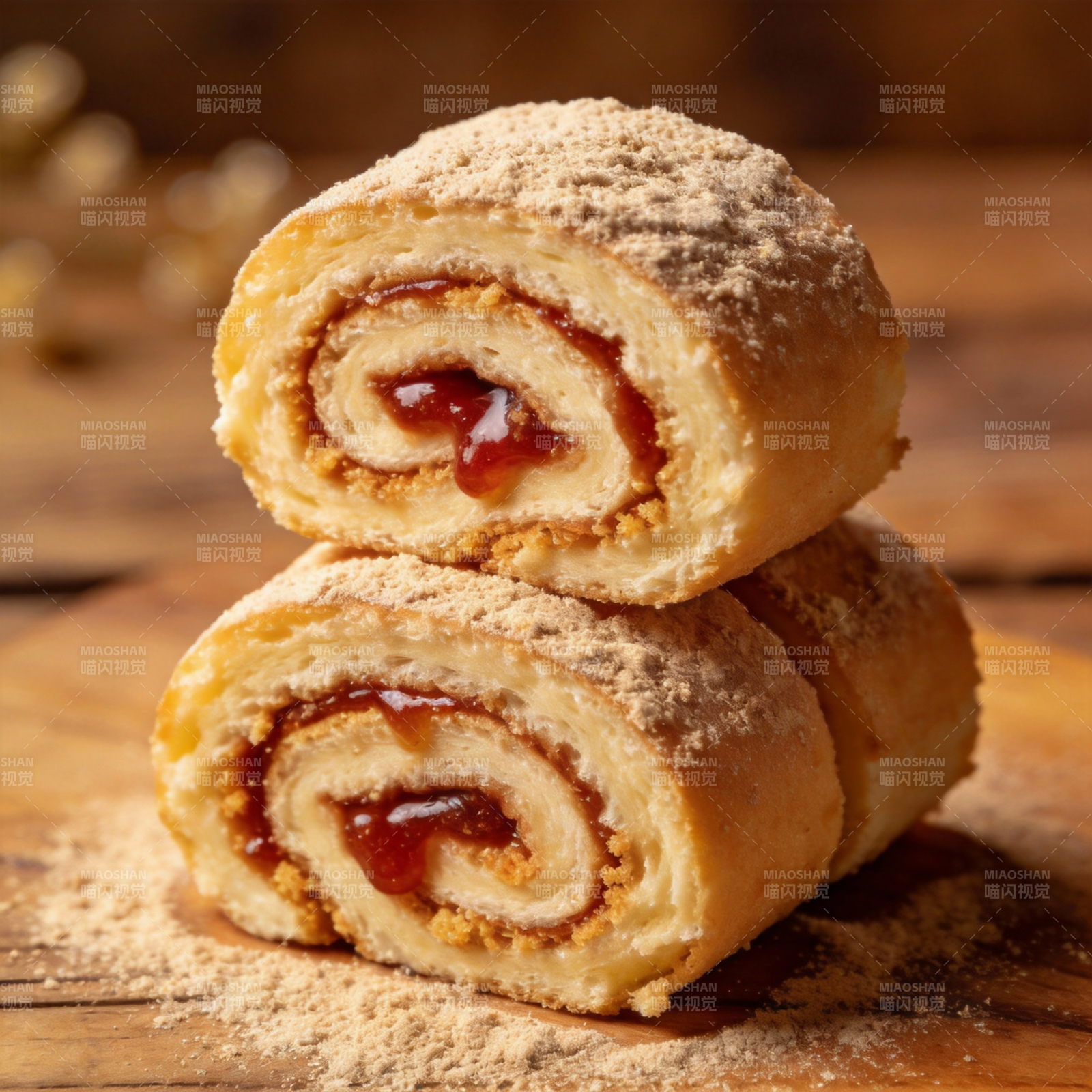 果酱卷蛋糕图片