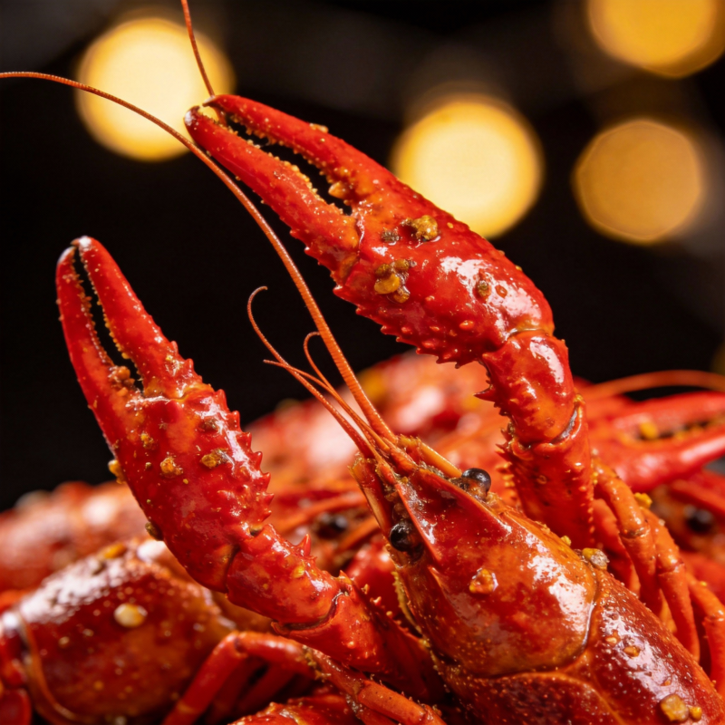 鲜红龙虾特写图片