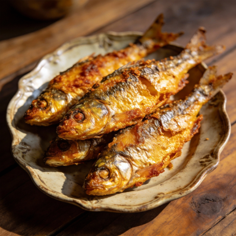 香煎小鱼 金黄酥脆图片