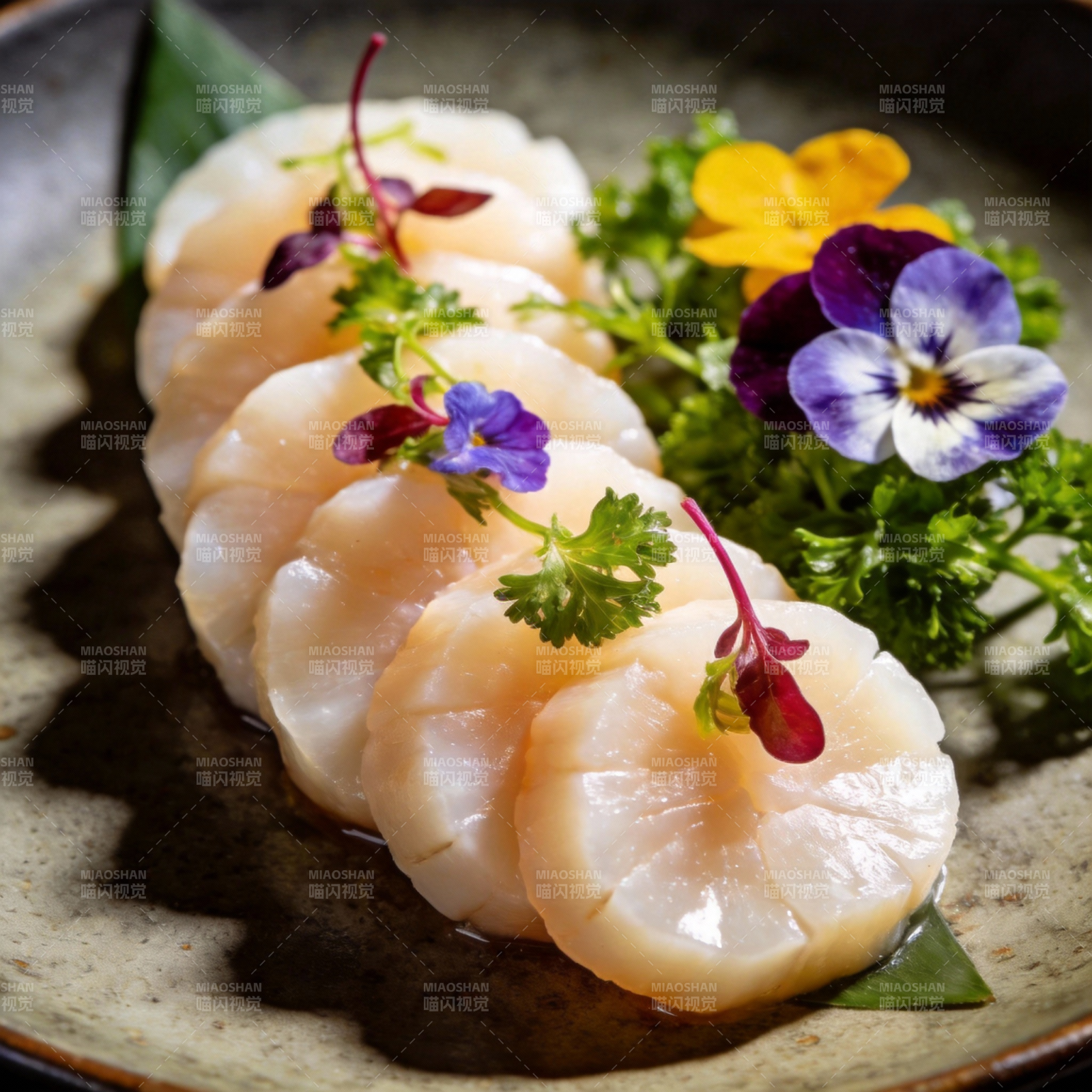 精致扇贝拼盘图片