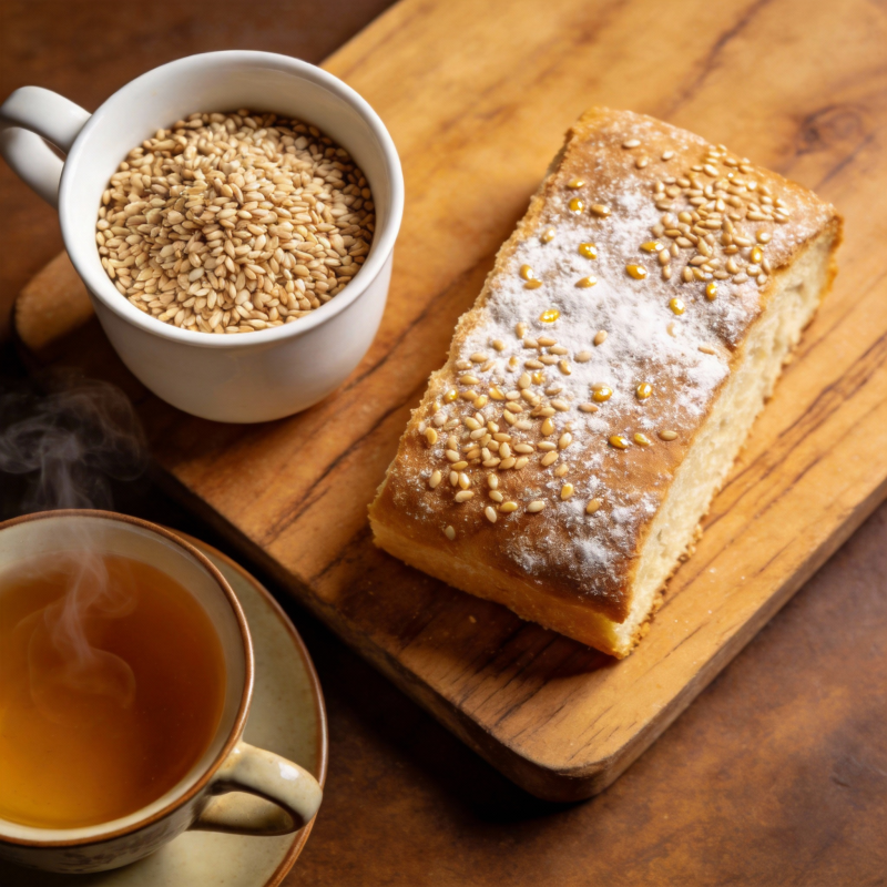 茶香伴麦香面包图片