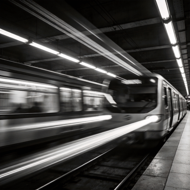 地铁疾驰而过图片