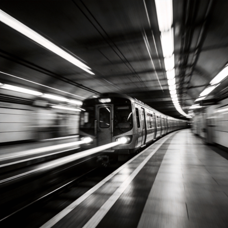 地铁疾驰而过图片