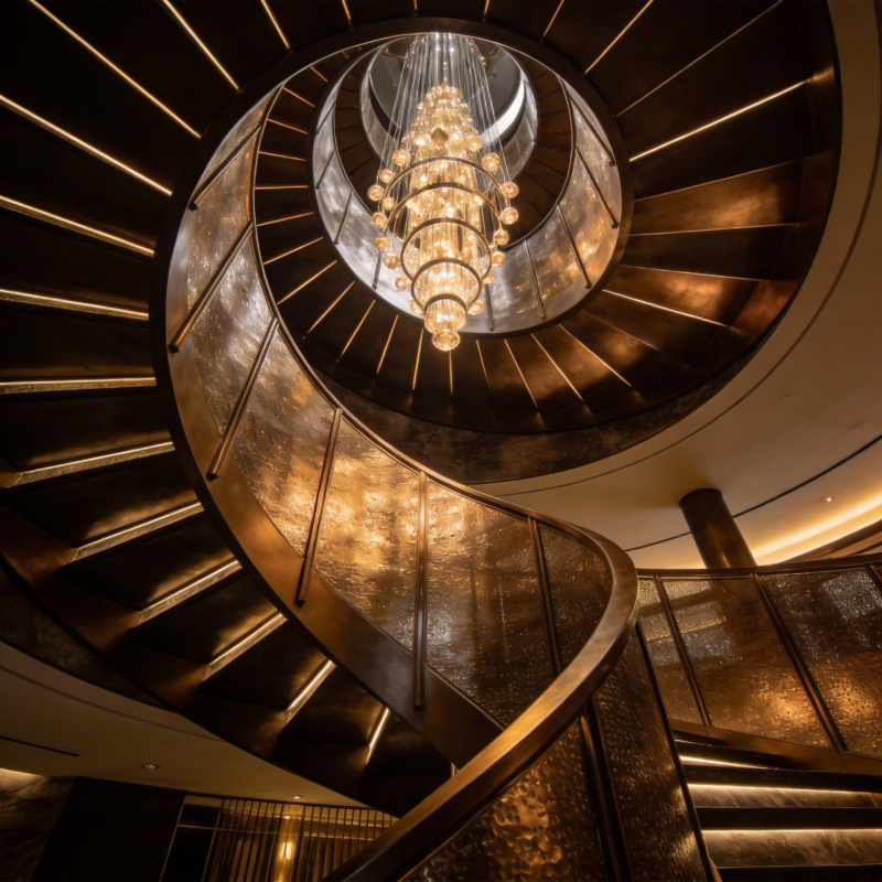 螺旋阶梯的华丽之光图片