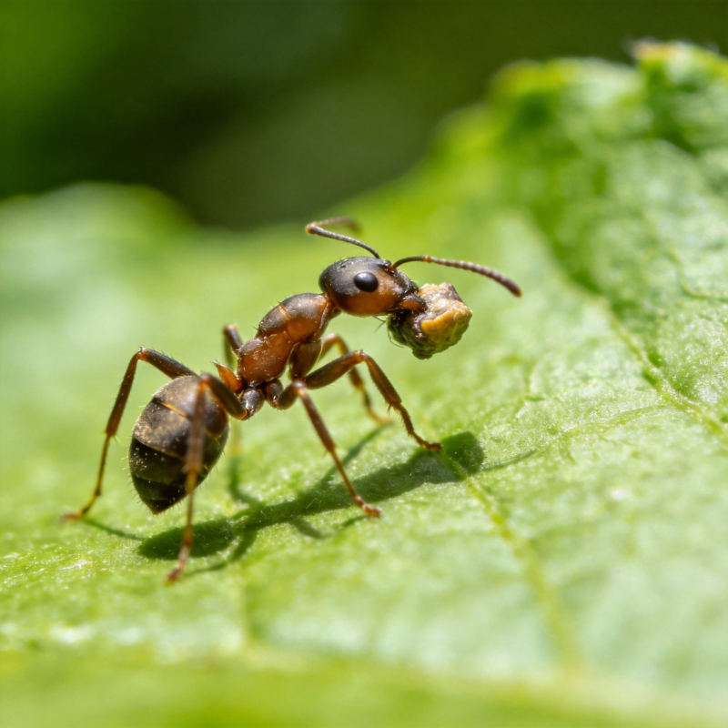 蚂蚁搬运食物图片