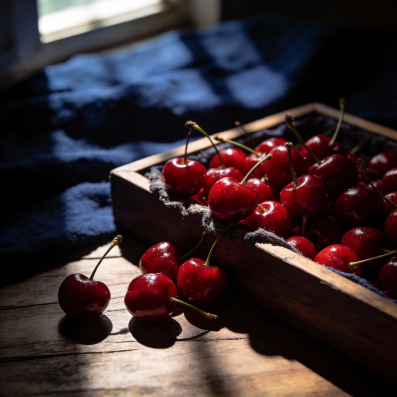 阳光下的樱桃图片