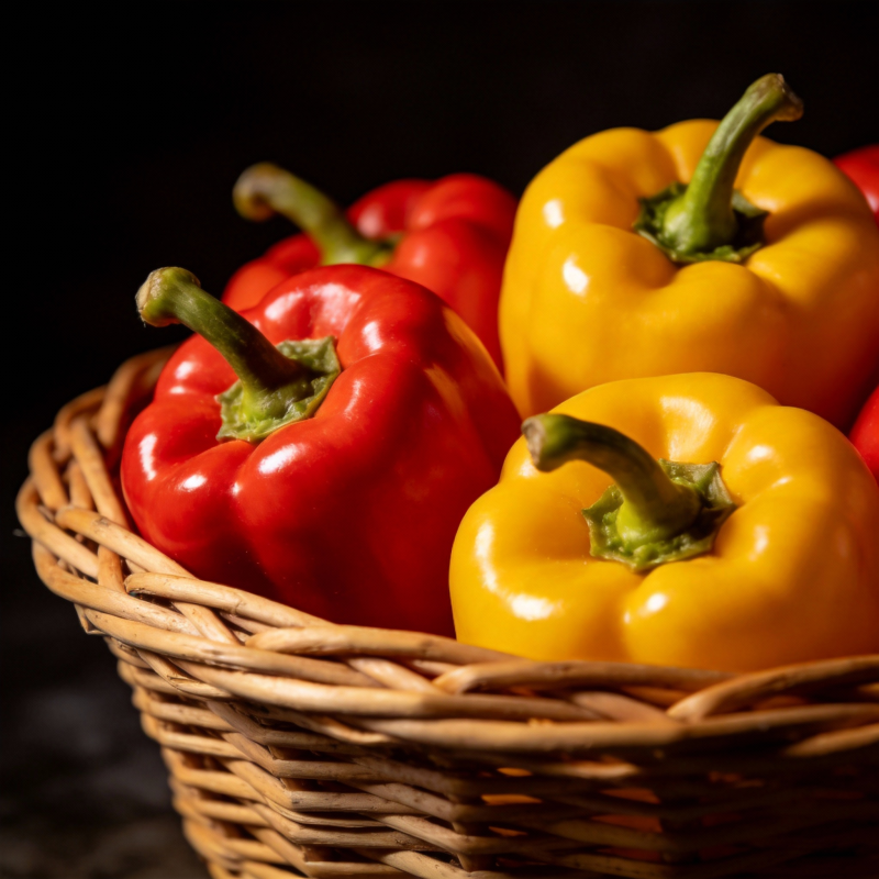 彩椒篮中鲜亮图片