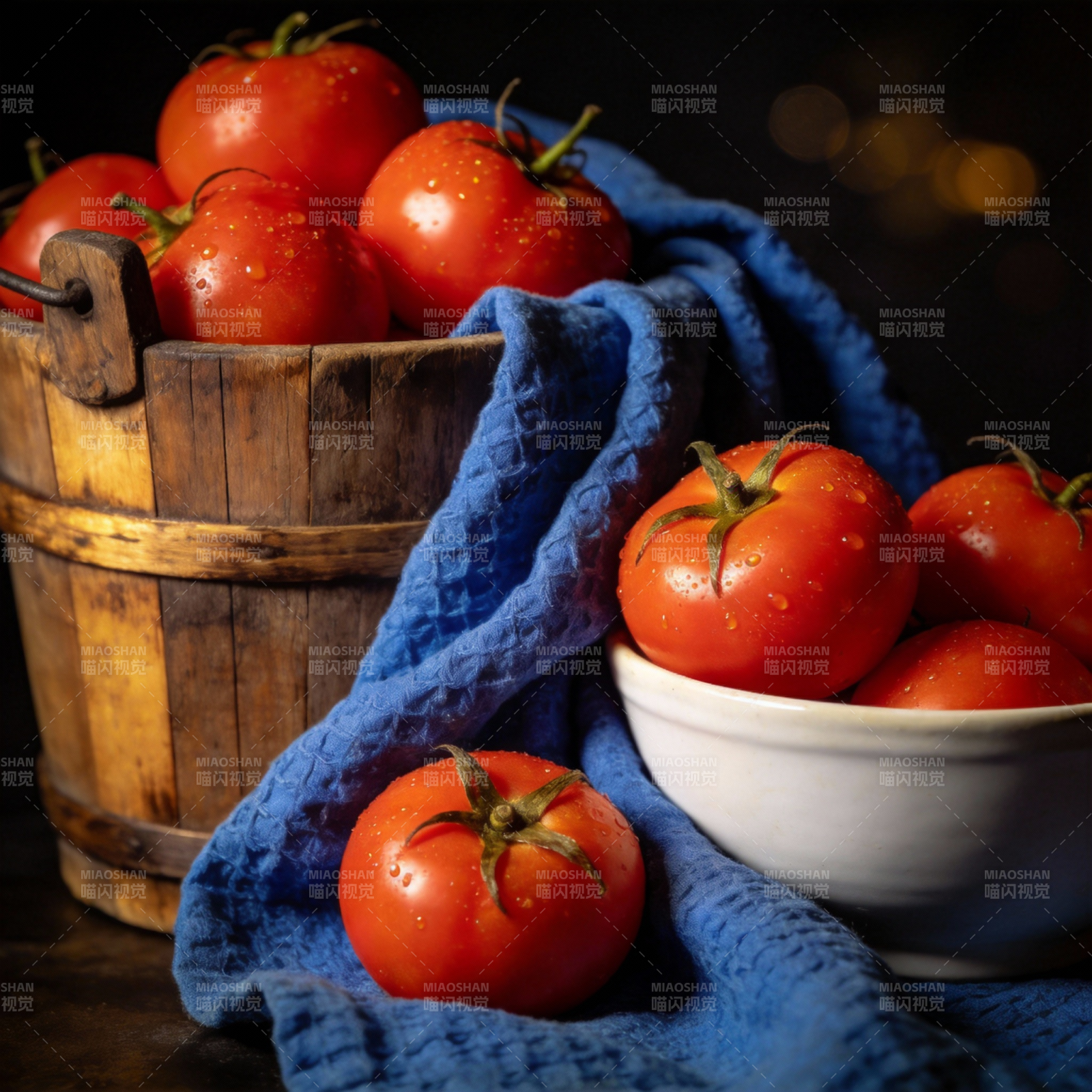 鲜红番茄静物图图片