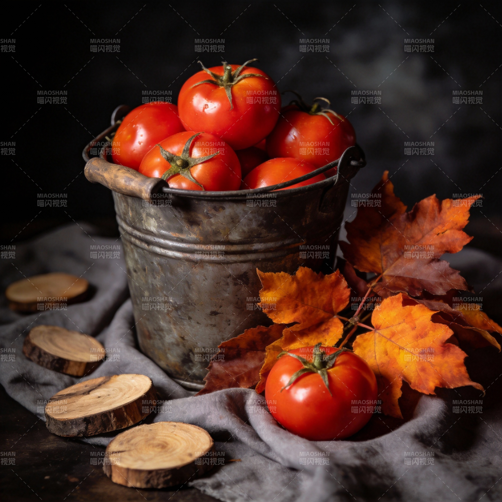 秋日番茄静物图片