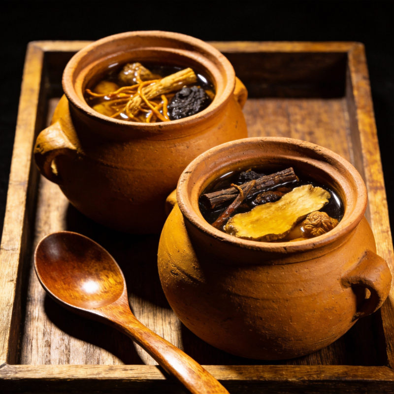 陶罐炖汤 滋补养生图片