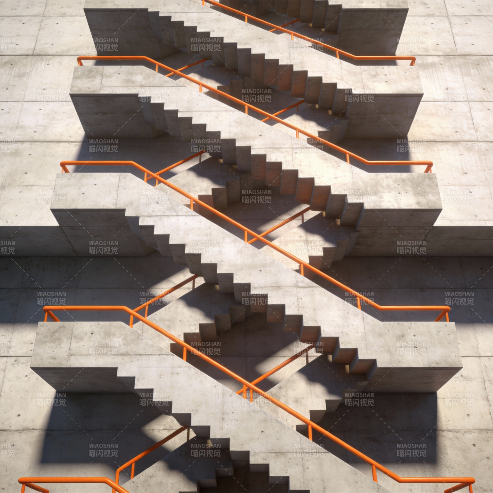 阶梯交错光影图片