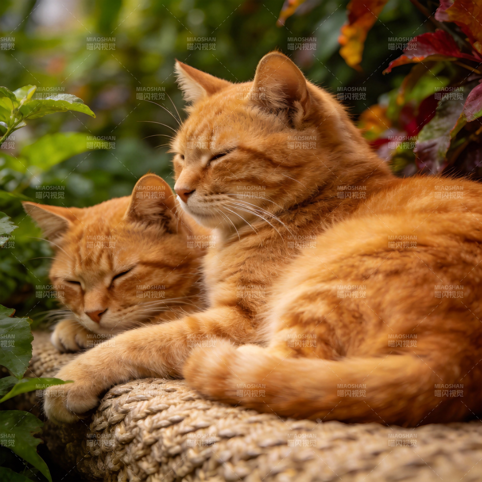 双猫憩息园中图片