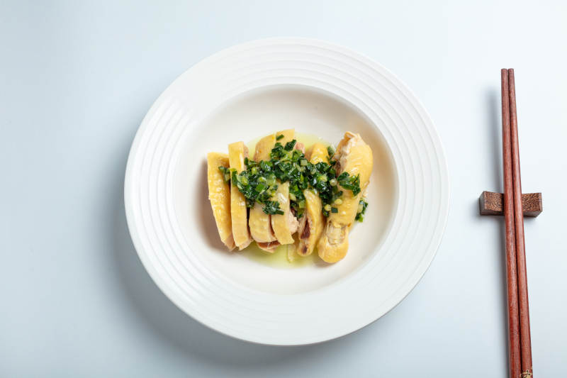 白切鸡配葱花图片